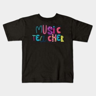 Cute Music Teacher Gift Idea Back to School Kids T-Shirt